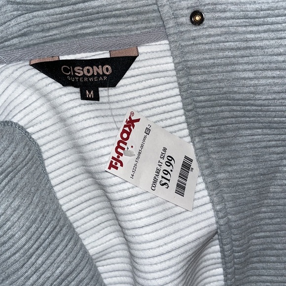 Gray Ribbed blazer - Picture 2 of 4